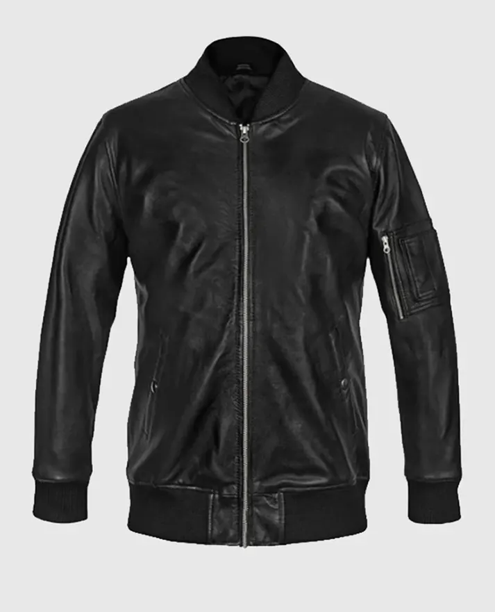 MA-1 Bomber Leather Jacket