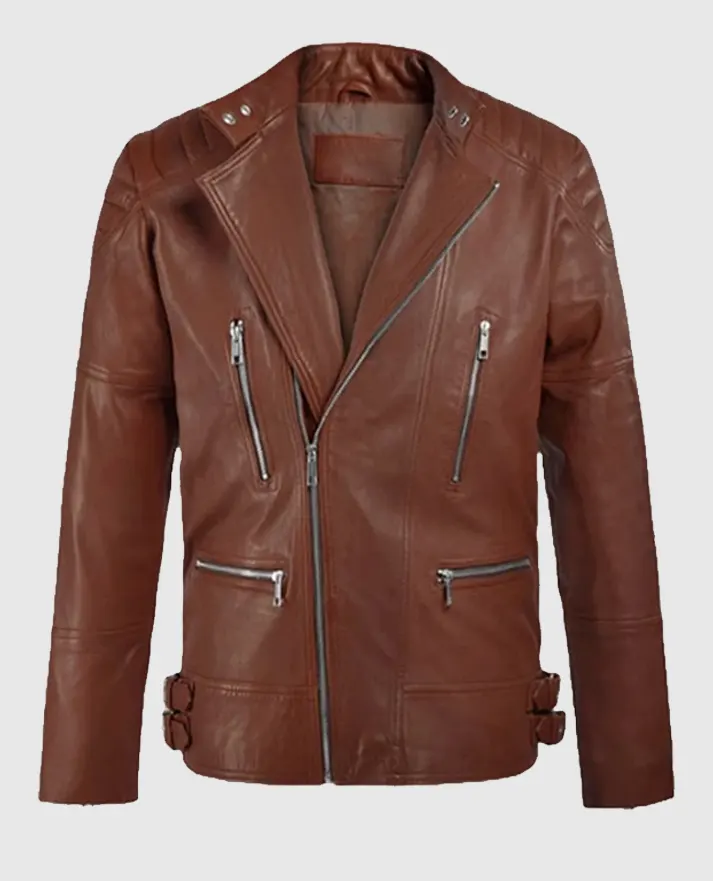 Shotgun Tan Moto Leather Jacket