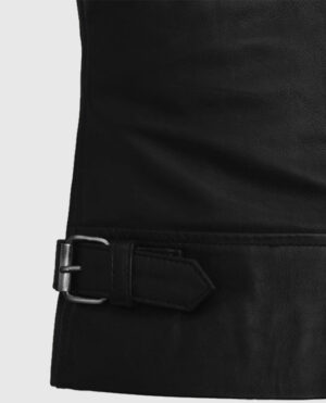 Charles Burnt Charcoal Leather Jacket